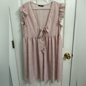 SHEIN Pink Ruffle Dress